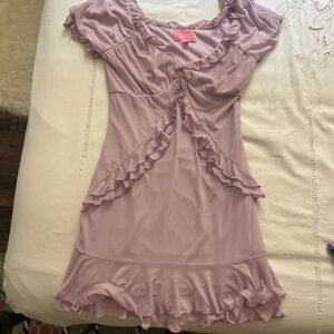 Dolls Kill Lavender Ruffle Dress